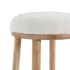 Sgabelli da bancone imbottiti Patsy in legno di gomma moderni e minimalisti (set da 2)