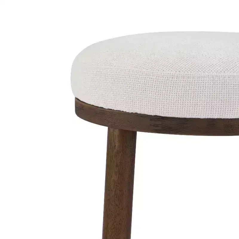 Sgabelli da bancone imbottiti Patsy in legno di gomma moderni e minimalisti (set da 2)