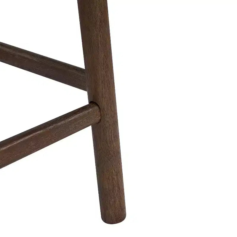 Sgabelli da bancone imbottiti Patsy in legno di gomma moderni e minimalisti (set da 2)