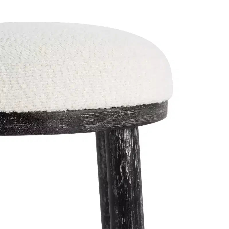 Sgabelli da bancone imbottiti Patsy in legno di gomma moderni e minimalisti (set da 2)