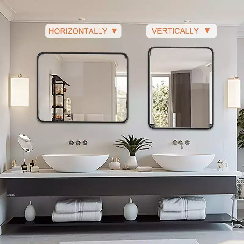 Specchio da bagno con mobiletto - A parete
