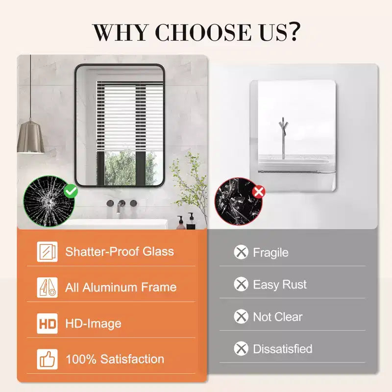 Specchio da bagno con mobiletto - A parete