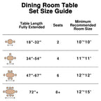 Tavolo da pranzo ovale in legno massello 67x33,5 con elegante base affusolata per 6 persone
