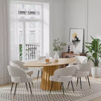 Tavolo da pranzo ovale in legno massello 67x33,5 con elegante base affusolata per 6 persone