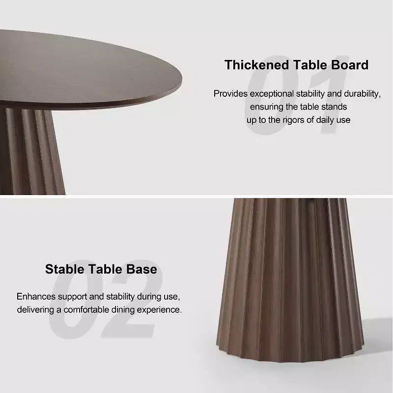 Tavolo da pranzo ovale in legno massello 67x33,5 con elegante base affusolata per 6 persone