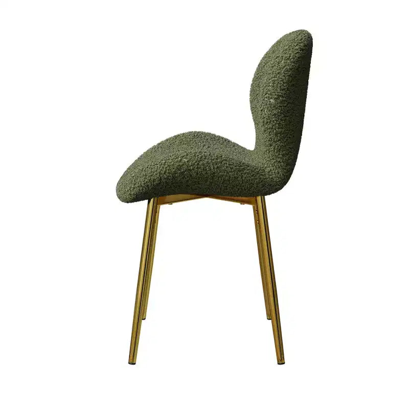 Set di 2 sedie da pranzo moderne con gambe in metallo