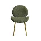 Set di 2 sedie da pranzo moderne con gambe in metallo
