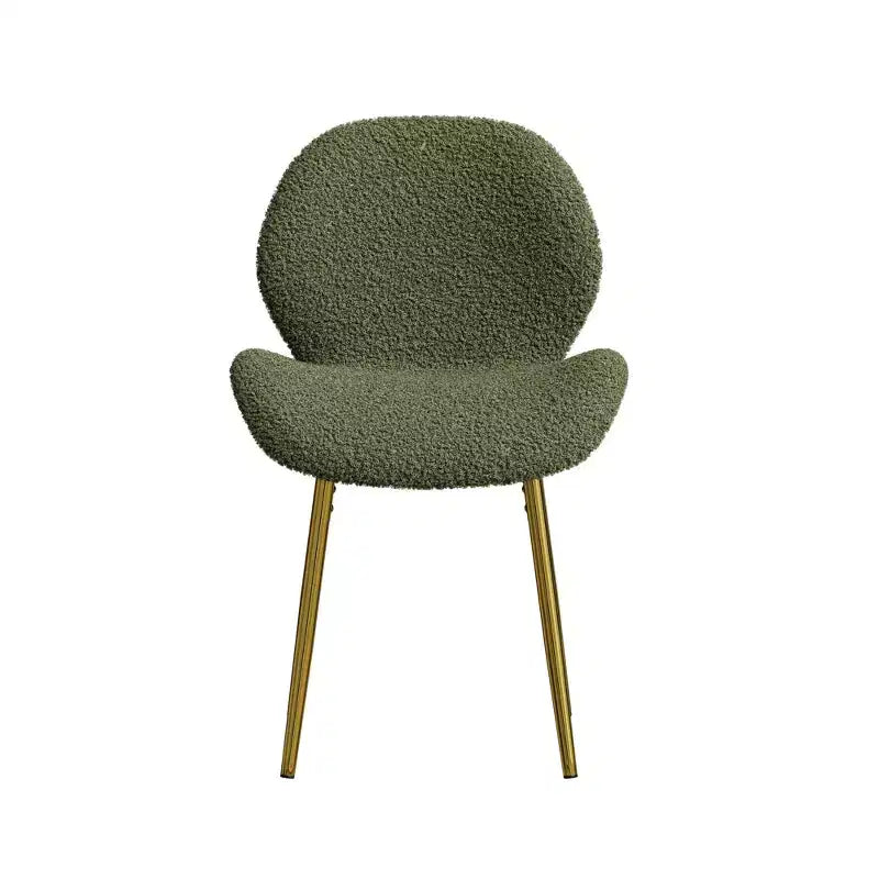 Set di 2 sedie da pranzo moderne con gambe in metallo