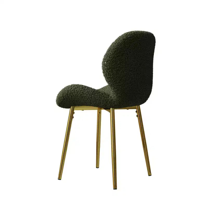 Set di 2 sedie da pranzo moderne con gambe in metallo