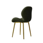 Set di 2 sedie da pranzo moderne con gambe in metallo