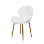 Set di 2 sedie da pranzo moderne con gambe in metallo
