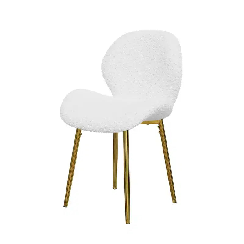 Set di 2 sedie da pranzo moderne con gambe in metallo