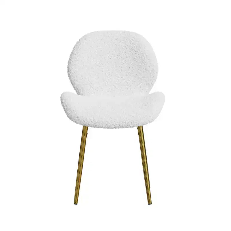 Set di 2 sedie da pranzo moderne con gambe in metallo