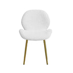 Set di 2 sedie da pranzo moderne con gambe in metallo