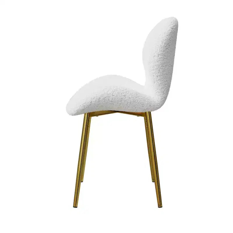 Set di 2 sedie da pranzo moderne con gambe in metallo