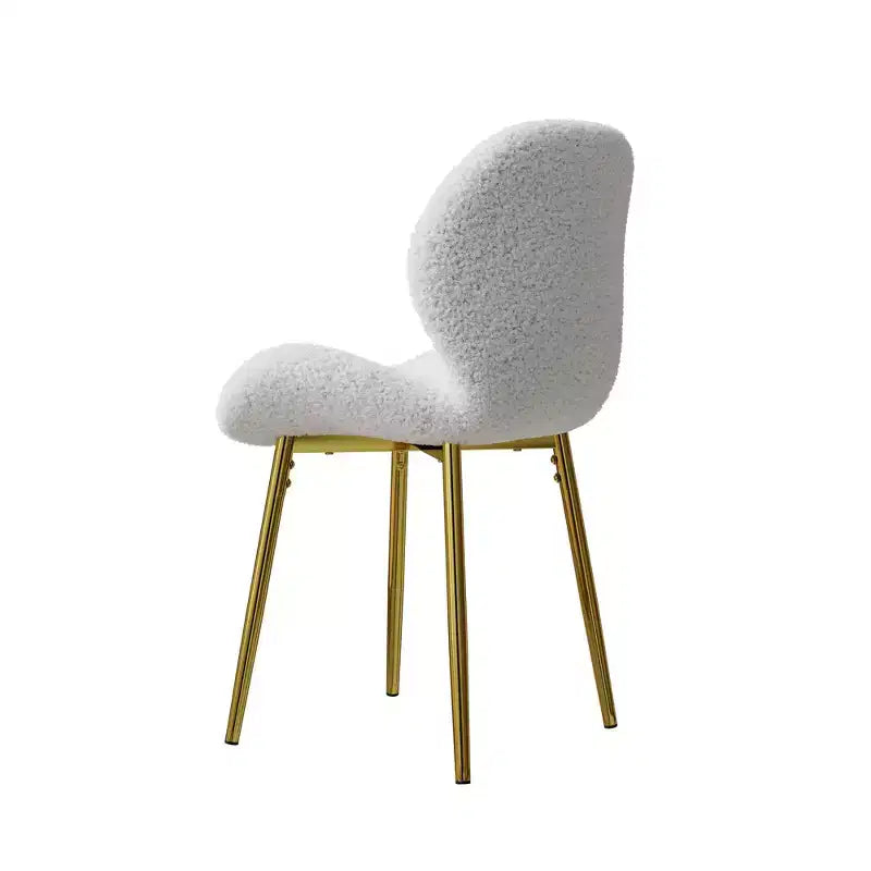 Set di 2 sedie da pranzo moderne con gambe in metallo
