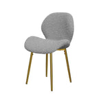 Set di 2 sedie da pranzo moderne con gambe in metallo