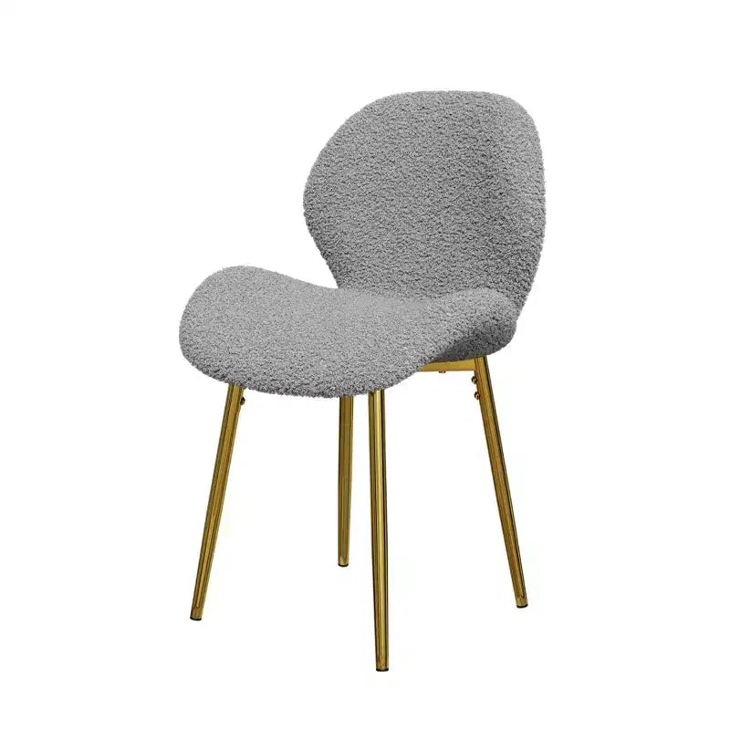 Set di 2 sedie da pranzo moderne con gambe in metallo