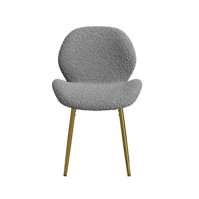 Set di 2 sedie da pranzo moderne con gambe in metallo