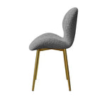 Set di 2 sedie da pranzo moderne con gambe in metallo