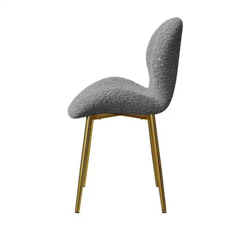 Set di 2 sedie da pranzo moderne con gambe in metallo