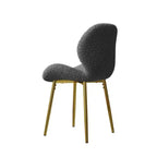 Set di 2 sedie da pranzo moderne con gambe in metallo