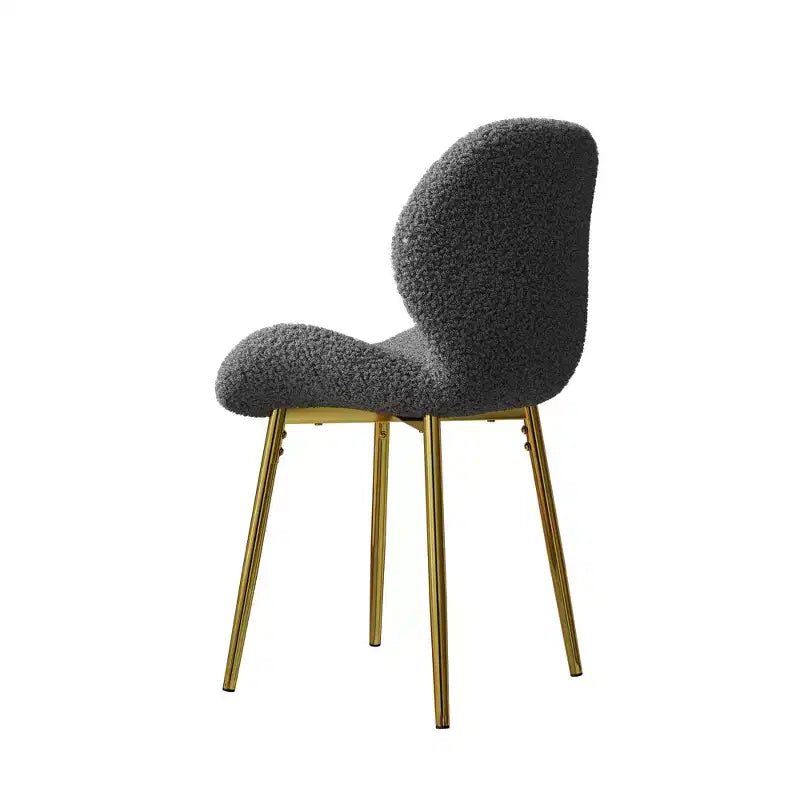 Set di 2 sedie da pranzo moderne con gambe in metallo
