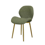 Set di 2 sedie da pranzo moderne con gambe in metallo