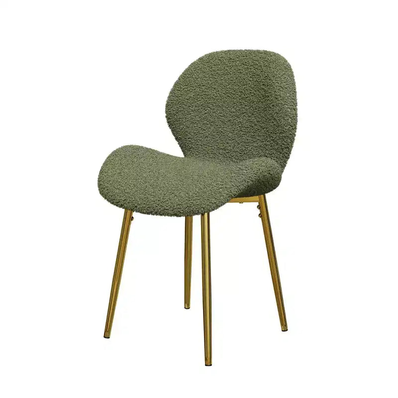 Set di 2 sedie da pranzo moderne con gambe in metallo