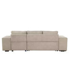 Divano letto sezionale a L reversibile da 104,5 pollici con chaise longue contenitore e 2 pouf - Divano letto convertibile a 3 posti per soggiorno