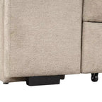 Divano letto sezionale a L reversibile da 104,5 pollici con chaise longue contenitore e 2 pouf - Divano letto convertibile a 3 posti per soggiorno