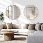 Circular Wall Mirror with Thin Edge in Gold Color, Aluminum Alloy