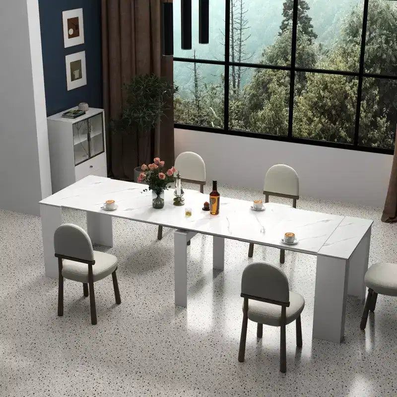 118.11 Tavolo Consolle Allungabile Grande Multifunzione, Tavolo da Pranzo per 5-8 Persone