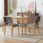 Sedie da pranzo in legno moderne di metà secolo, set da 2