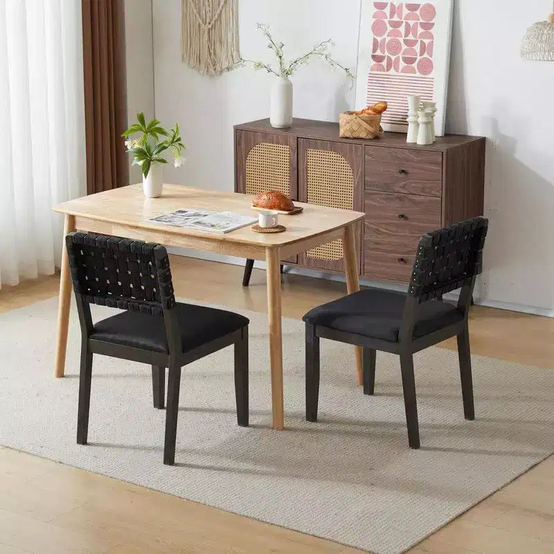 Sedie da pranzo in legno moderne di metà secolo, set da 2