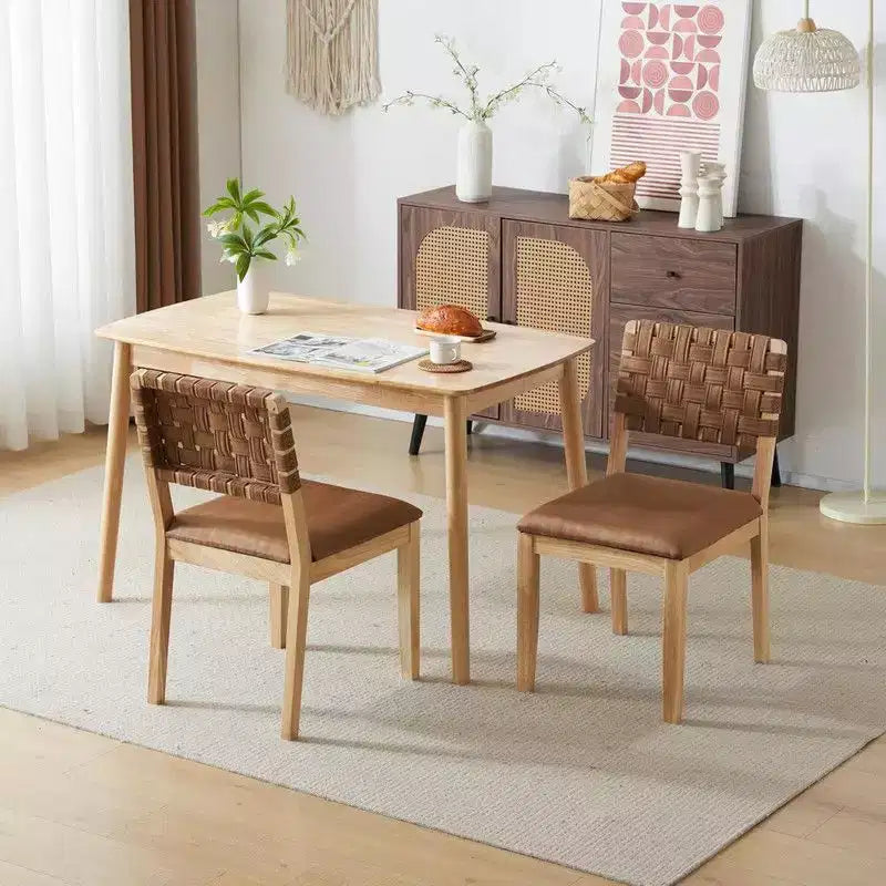 Sedie da pranzo in legno moderne di metà secolo, set da 2