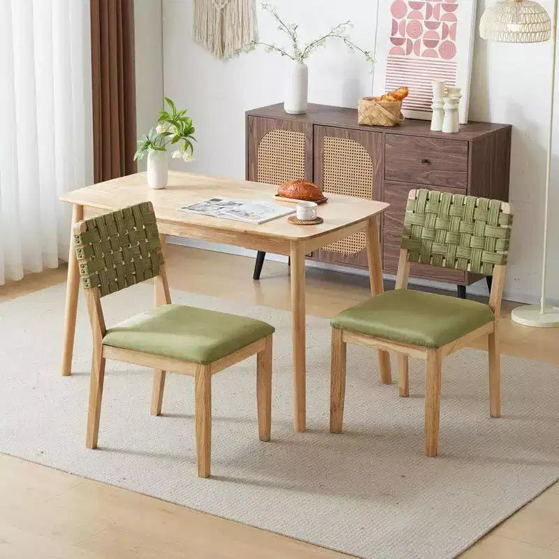 Sedie da pranzo in legno moderne di metà secolo, set da 2