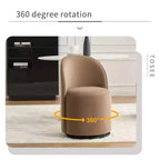 Sedie da pranzo moderne girevoli a 360°, comode sedie da cucina in velluto a botte con cuscini spessi, sedia laterale imbottita per la toeletta della camera da letto