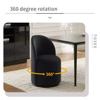 Sedie da pranzo moderne girevoli a 360°, comode sedie da cucina in velluto a botte con cuscini spessi, sedia laterale imbottita per la toeletta della camera da letto