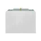 Comodino Moderno Minimalista con 2 Cassetti Contenitori, Maniglie e Gambe in Metallo Dorato, Design Testurizzato Unico