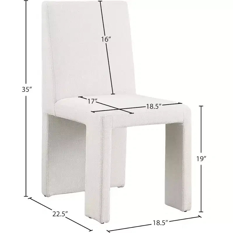 Sedia da pranzo Benson in tessuto effetto lino, set da 2