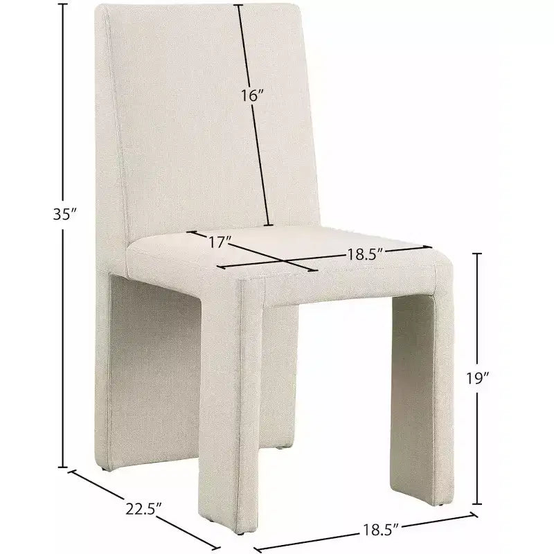Sedia da pranzo Benson in tessuto effetto lino, set da 2