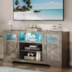Mobile TV per Agriturismo per TV fino a 65 pollici, Porta TV alto 87,4 cm con contenitore e luce LED