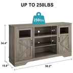 Mobile TV per Agriturismo per TV fino a 65 pollici, Porta TV alto 87,4 cm con contenitore e luce LED