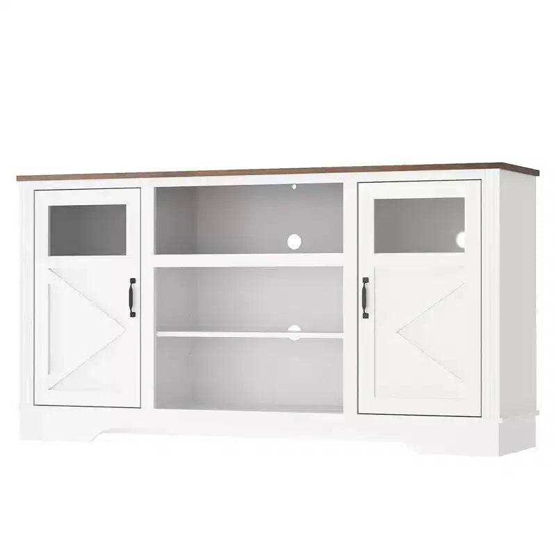Mobile TV per Agriturismo per TV fino a 65 pollici, Porta TV alto 87,4 cm con contenitore e luce LED