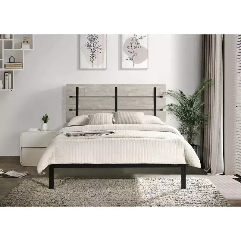 Struttura Letto in Metallo Hayward, Grigio