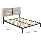 Struttura Letto in Metallo Hayward, Grigio