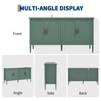 Credenza a buffet da 59 pollici, mobile bar da ingresso con ripiani regolabili, armadio da pavimento in legno, tavolo console multimediale