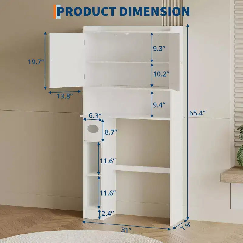 Mobiletto per bagno sopra il WC, organizer da bagno sopra il WC, porta carta igienica e mensole regolabili, scaffale salvaspazio per WC