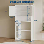 Mobiletto per bagno sopra il WC, organizer da bagno sopra il WC, porta carta igienica e mensole regolabili, scaffale salvaspazio per WC